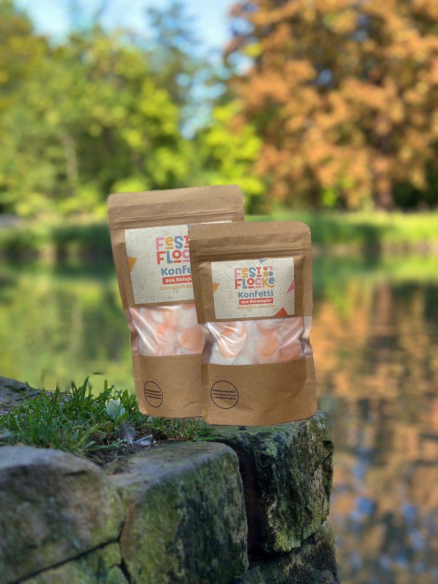 Rundes Konfetti - nachhaltig aus Reispapier
