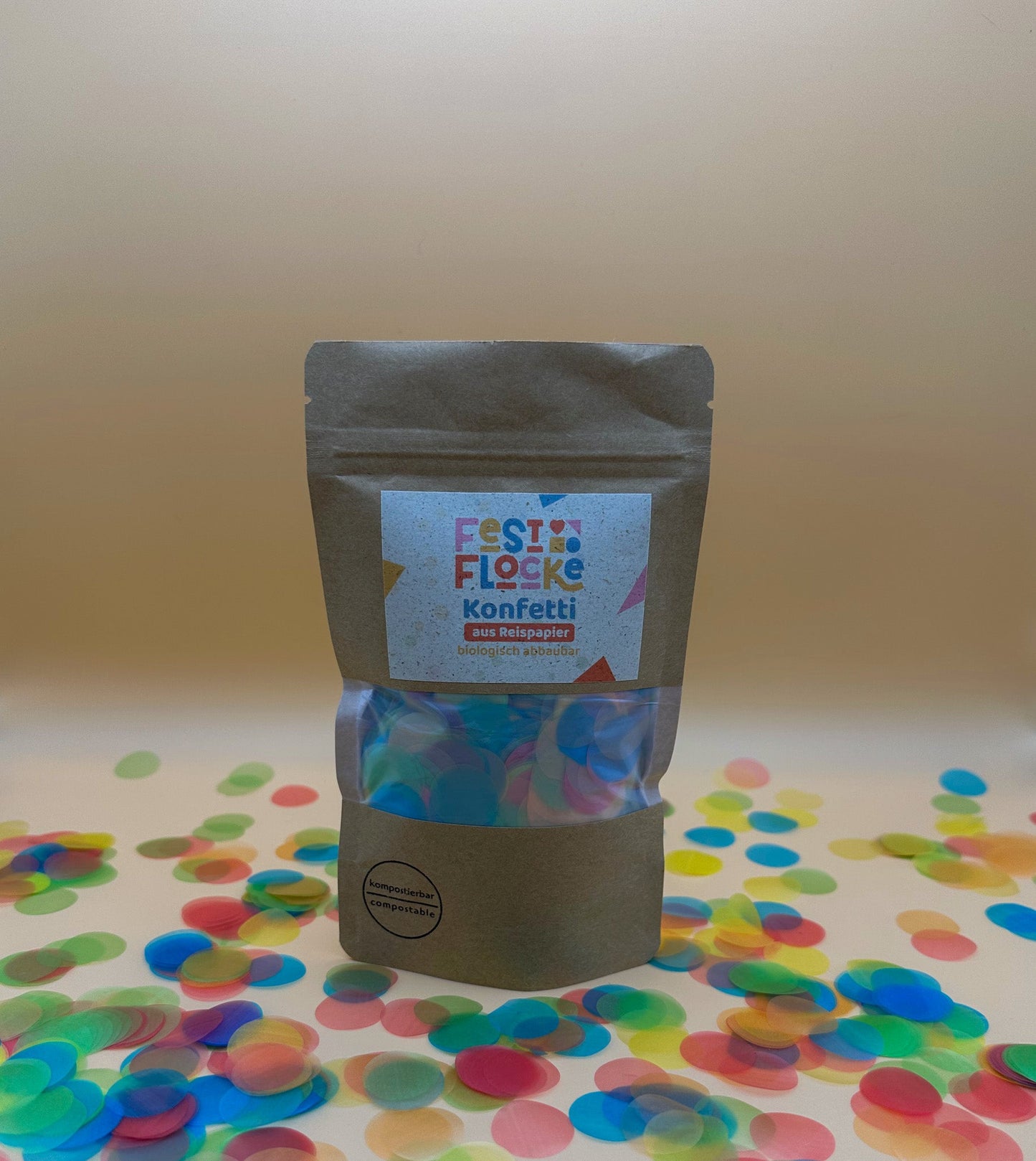 Buntes Konfetti aus Reispapier - perfekt für Karneval & Fastnacht - Festflocke